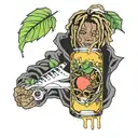 apple juice wrld tattoo design idea