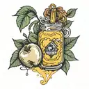 apple juice wrld tattoo design idea