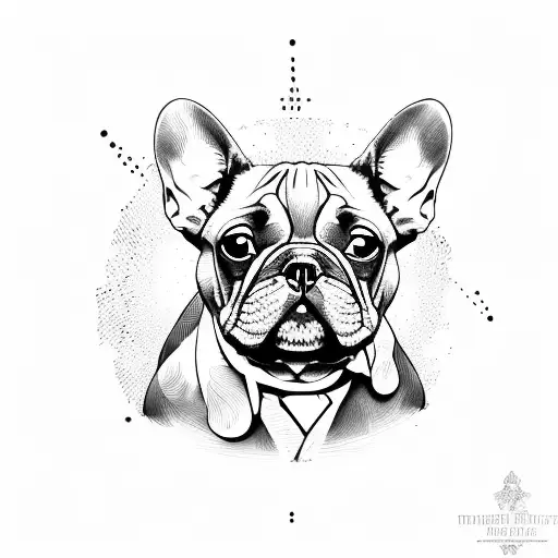 french bulldog tattoo design idea
