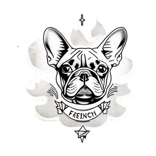 french bulldog tattoo design idea