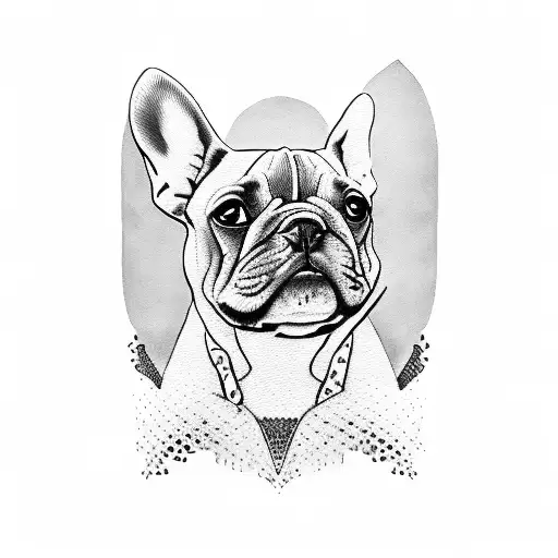 french bulldog tattoo design idea
