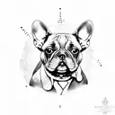 french bulldog tattoo design idea
