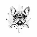 french bulldog tattoo design idea