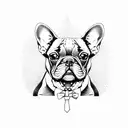 french bulldog tattoo design idea