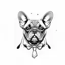 french bulldog tattoo design idea