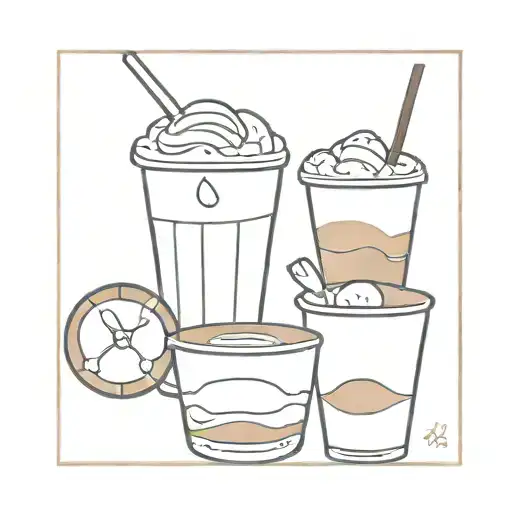 mocha, mochi and milk tattoo design idea