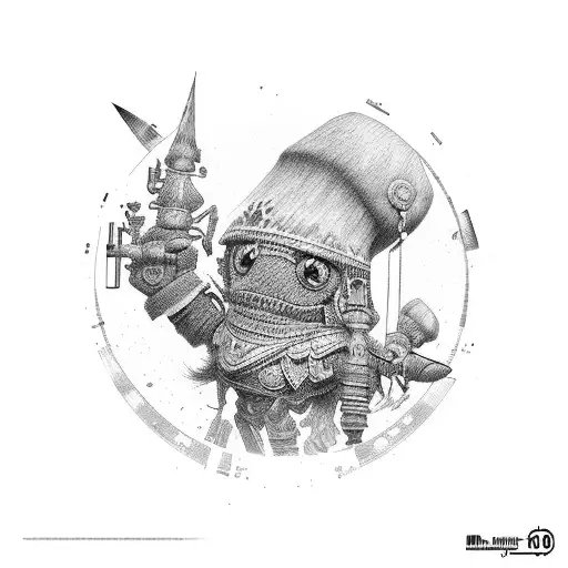 Straw hat  tattoo design idea