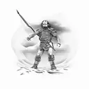 david and goliath  tattoo design idea