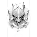 david and goliath  tattoo design idea