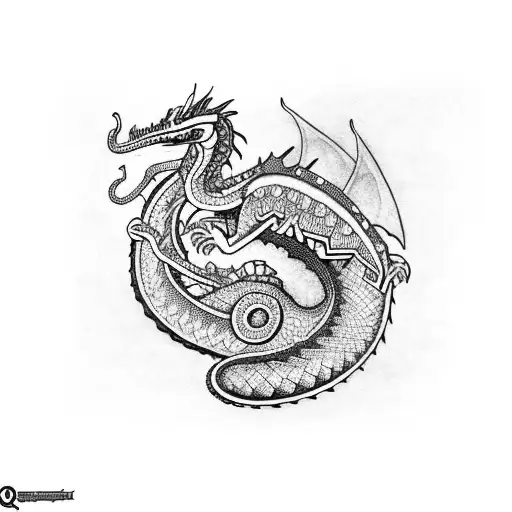 quetzalcoatl dragon tattoo design idea