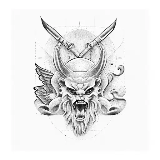 Apollo greek mithology tattoo design idea