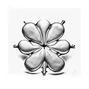 Five leaf clover tattoo design idea