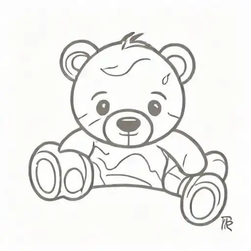 Thomas in teddy bear tattoo design idea