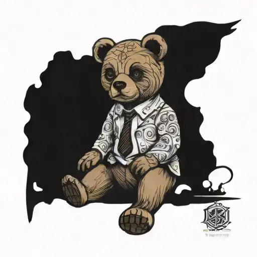 Thomas in teddy bear tattoo design idea