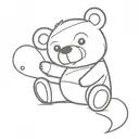 Thomas in teddy bear tattoo design idea
