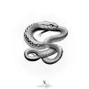 snake with roman numerals 9 - 8 - 2022 tattoo design idea