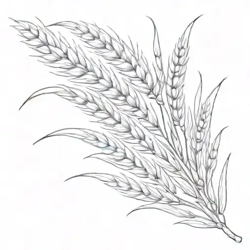 wheat tattoo design idea