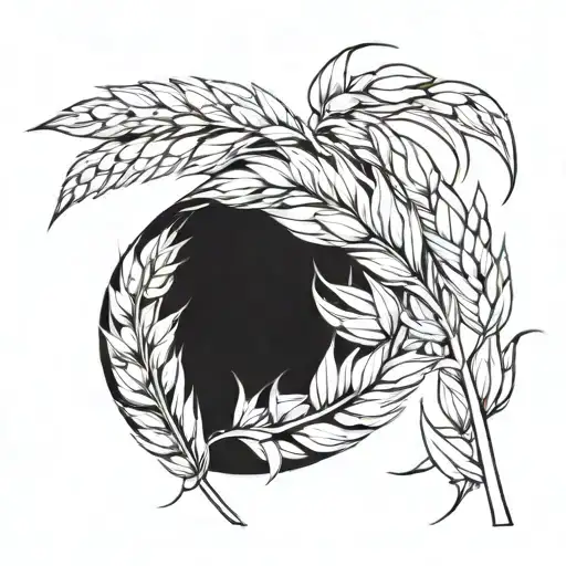 wheat tattoo design idea