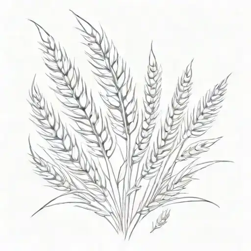 wheat coming tattoo design idea