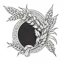 wheat tattoo design idea