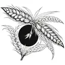 wheat tattoo design idea
