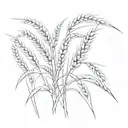 2 wheat tattoo design idea