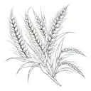 2 wheat tattoo design idea