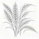 2 wheat tattoo design idea