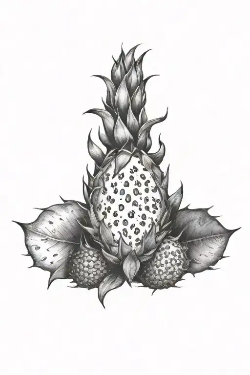 dragonfruit tattoo design idea