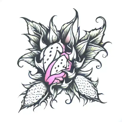 dragonfruit tattoo design idea