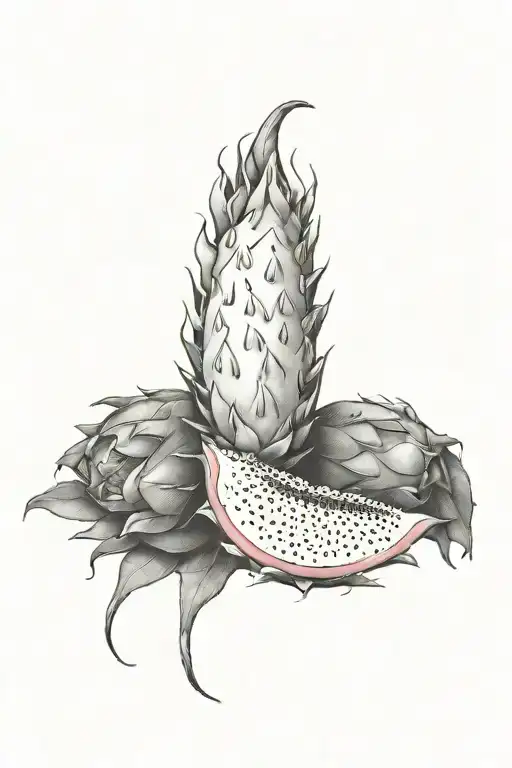 dragonfruit tattoo design idea
