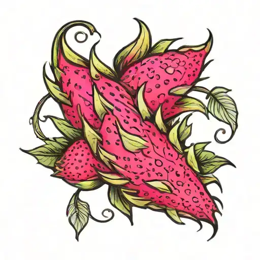dragonfruit tattoo design idea