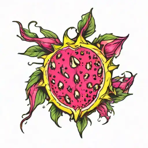 dragonfruit tattoo design idea
