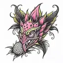 dragonfruit tattoo design idea