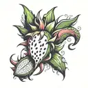 dragonfruit tattoo design idea