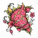 dragonfruit tattoo design idea