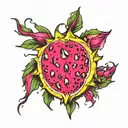 dragonfruit tattoo design idea