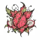 dragonfruit tattoo design idea