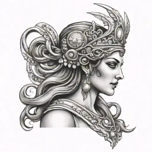 Hera Queen Of olympus tattoo design idea