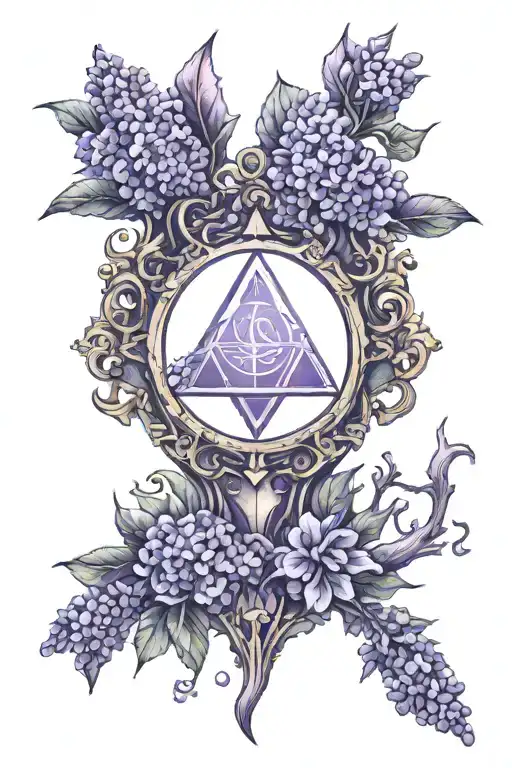 lilac, summoning dark symbol, Quis custodiet ipsos custodes?  tattoo design idea