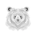 bear shape walking tattoo design idea