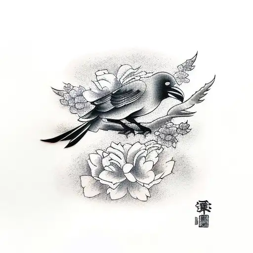 eighteen crows tattoo design idea