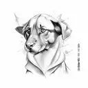 Sistine chapel but with a paw on oneside tattoo design idea