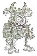 90s nick toons tattoo design idea