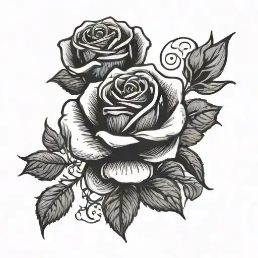 rose and sentence born to die " wrote tattoo design idea