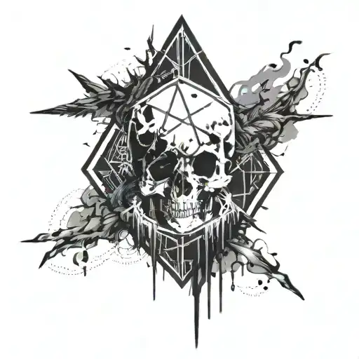 Incorporate elements from StrayKids, Bts, and Ateez logos into a unique design tattoo design idea