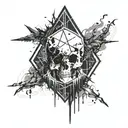 Incorporate elements from StrayKids, Bts, and Ateez logos into a unique design tattoo design idea