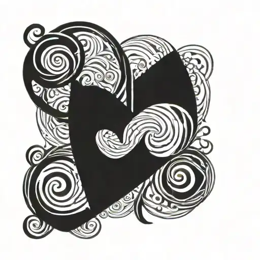 fuck love symbol tattoo design idea