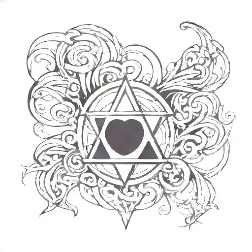 fuck love symbol tattoo design idea