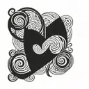 fuck love symbol tattoo design idea